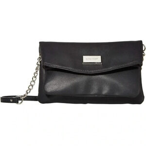 Nine West Style Coralia Mini Tunnel convertible crossbody/Wristlet black/Silver
